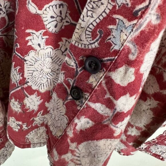 Polo Jean Company VTG Red Paisley Button Up Shirt L - Picture 6 of 9
